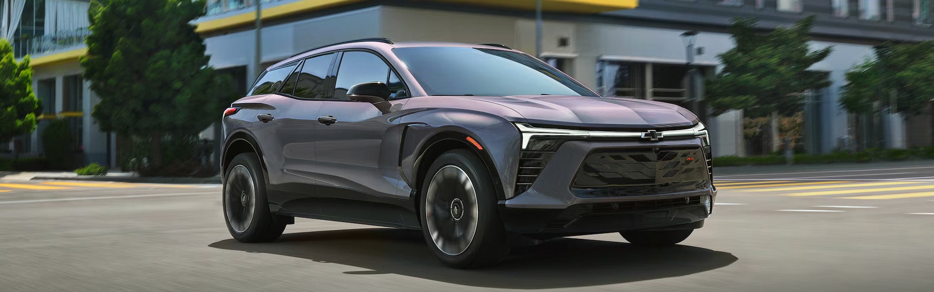 2026 Blazer EV parked in front of an office park