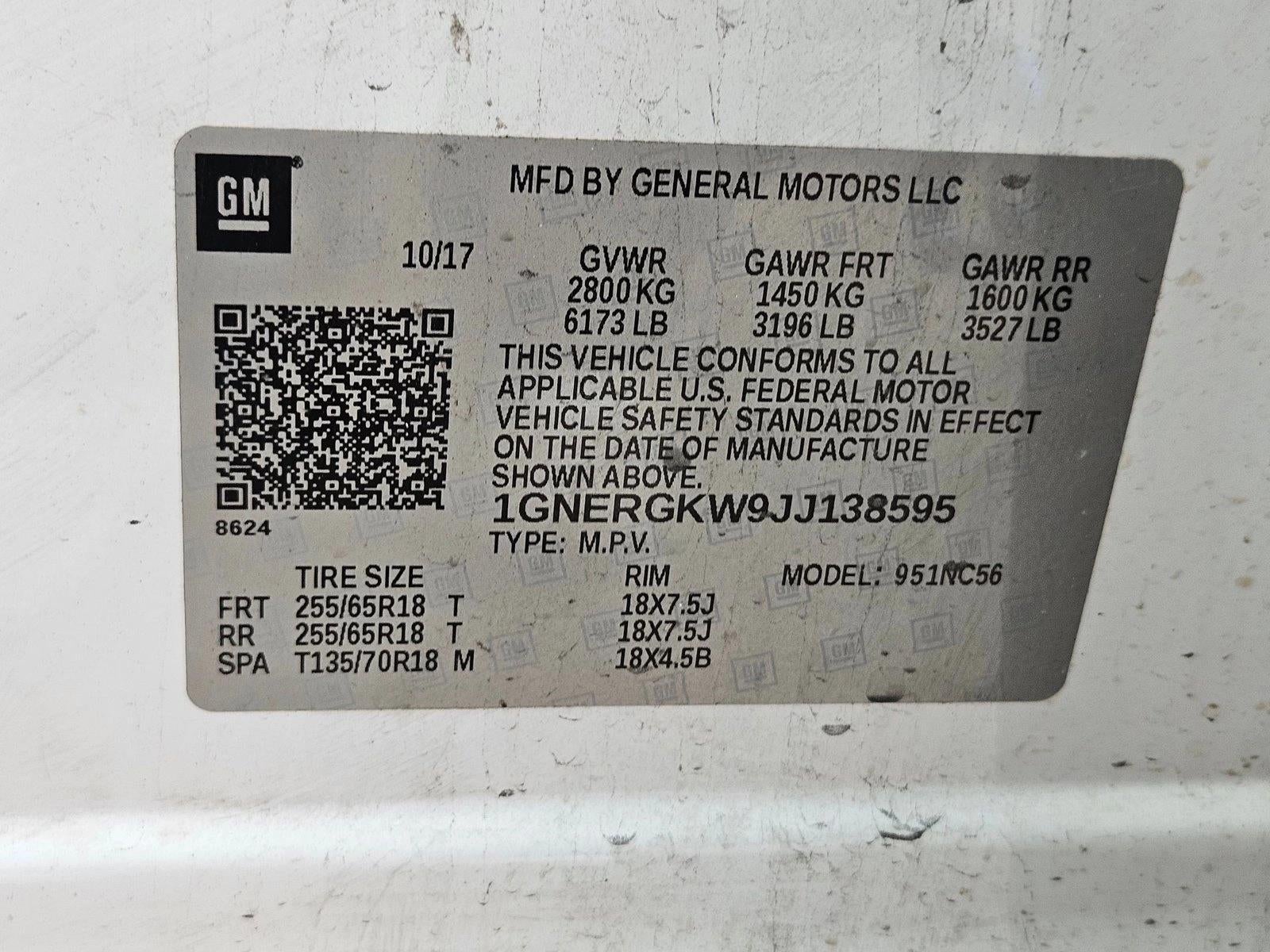 2018 Chevrolet Traverse LT Cloth