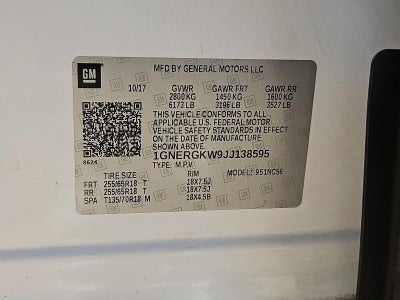 2018 Chevrolet Traverse LT Cloth