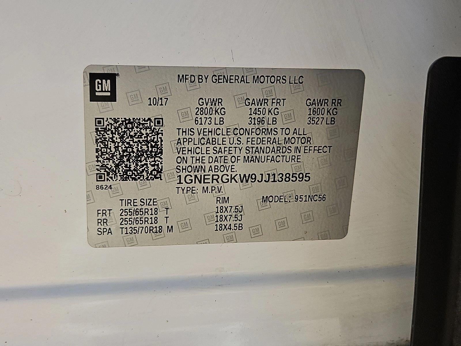 2018 Chevrolet Traverse LT Cloth