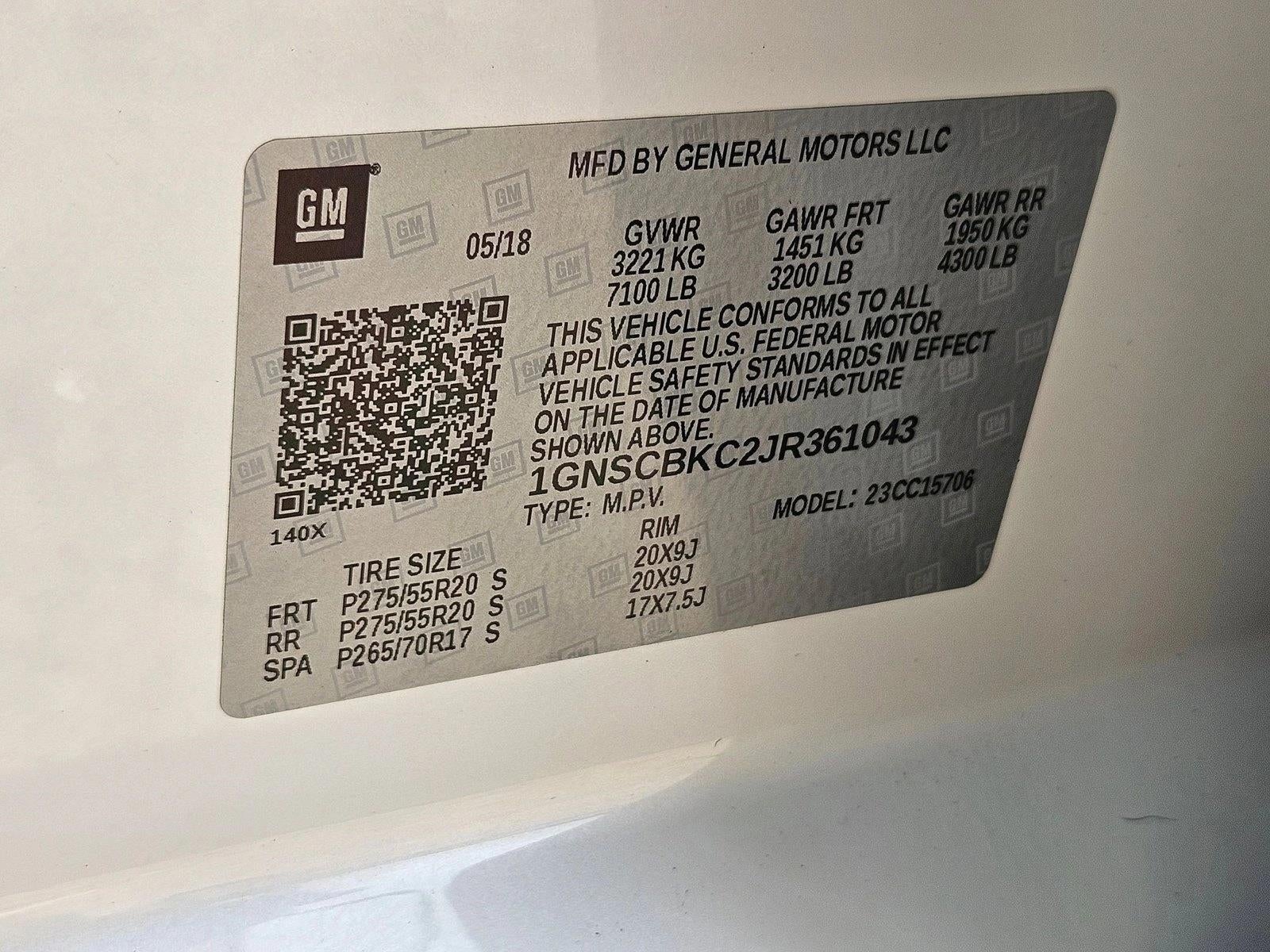 2018 Chevrolet Tahoe LT