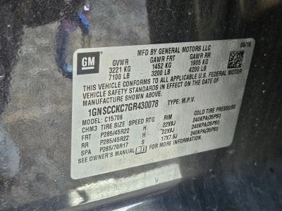 2016 Chevrolet Tahoe LTZ