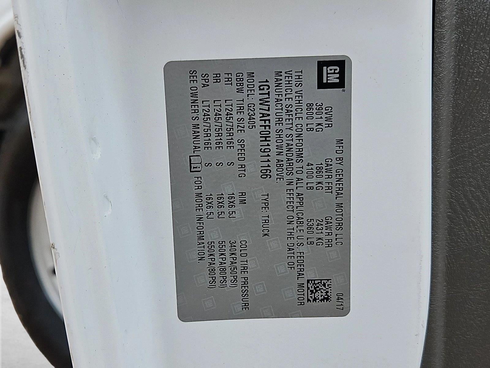 2017 GMC Savana Cargo 2500 Base