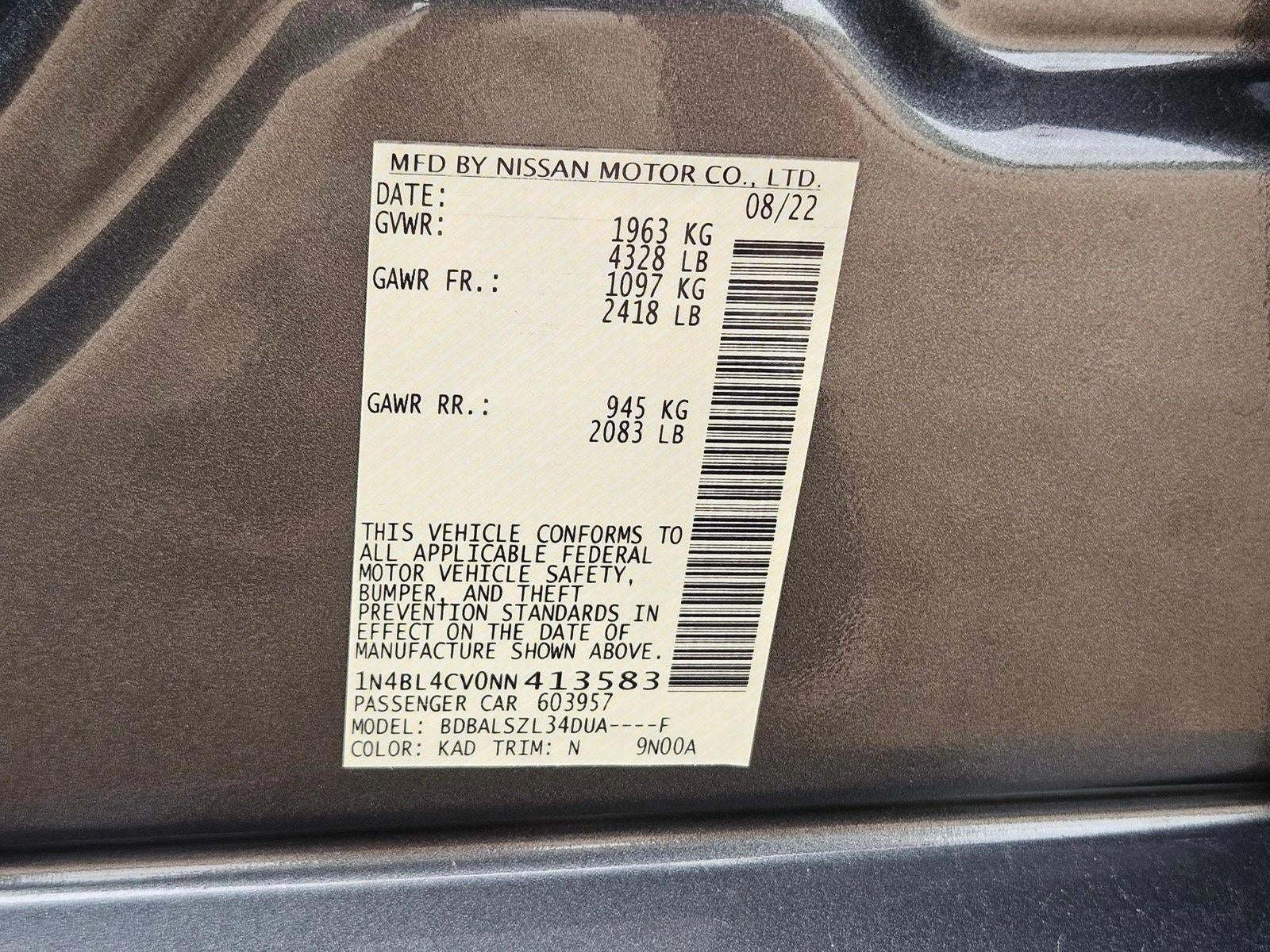 2022 Nissan Altima SR FWD