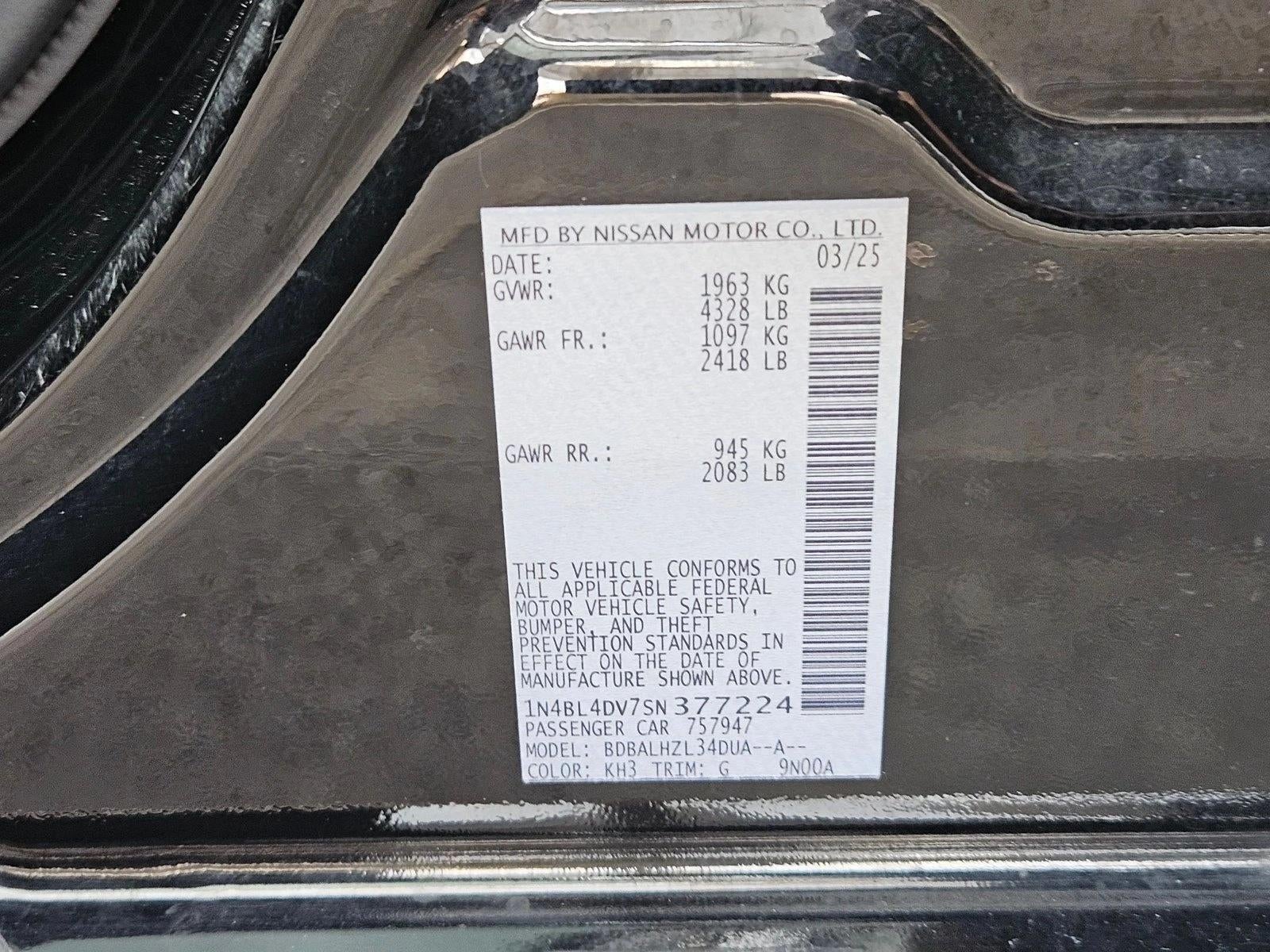 2025 Nissan Altima SV