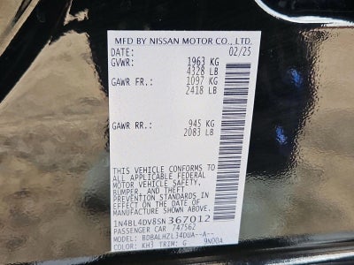 2025 Nissan Altima SV