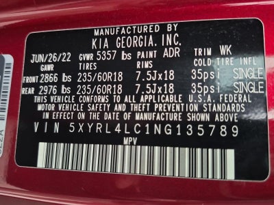 2022 Kia Sorento S