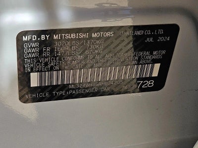 2024 Mitsubishi Mirage Black Edition