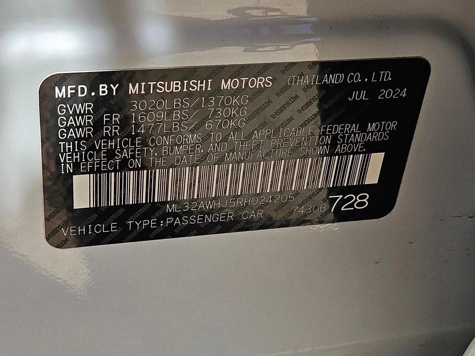2024 Mitsubishi Mirage Black Edition