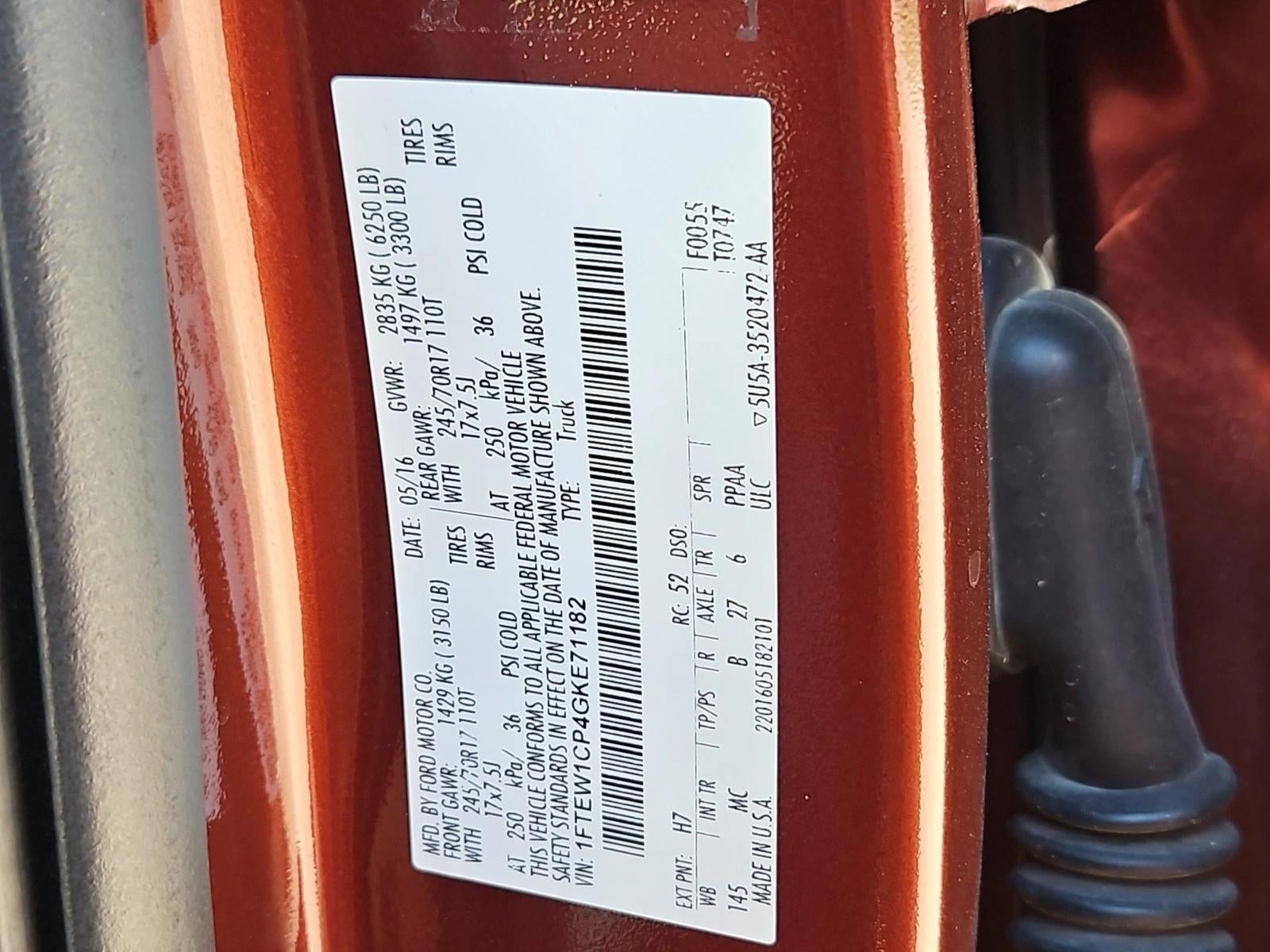 2016 Ford F-150 2WD SuperCrew 5-1/2 Ft Box XLT