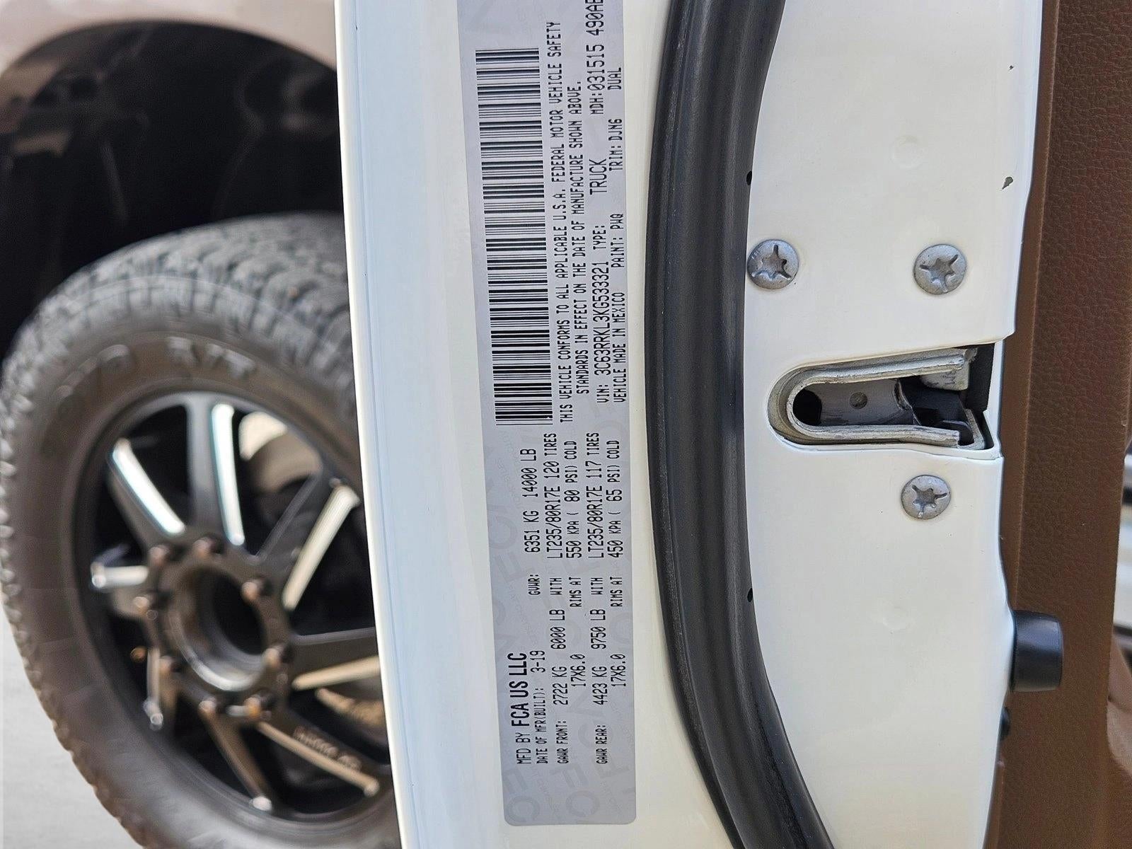 2019 RAM 3500 Longhorn 4x4 Crew Cab 8' Box