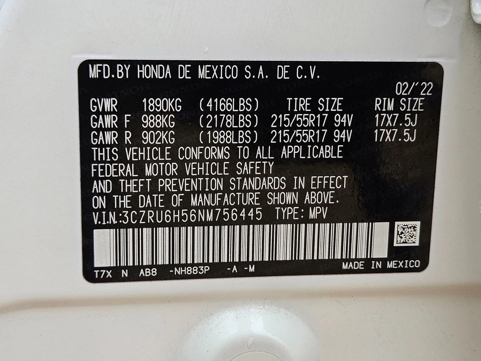 2022 Honda HR-V EX AWD CVT