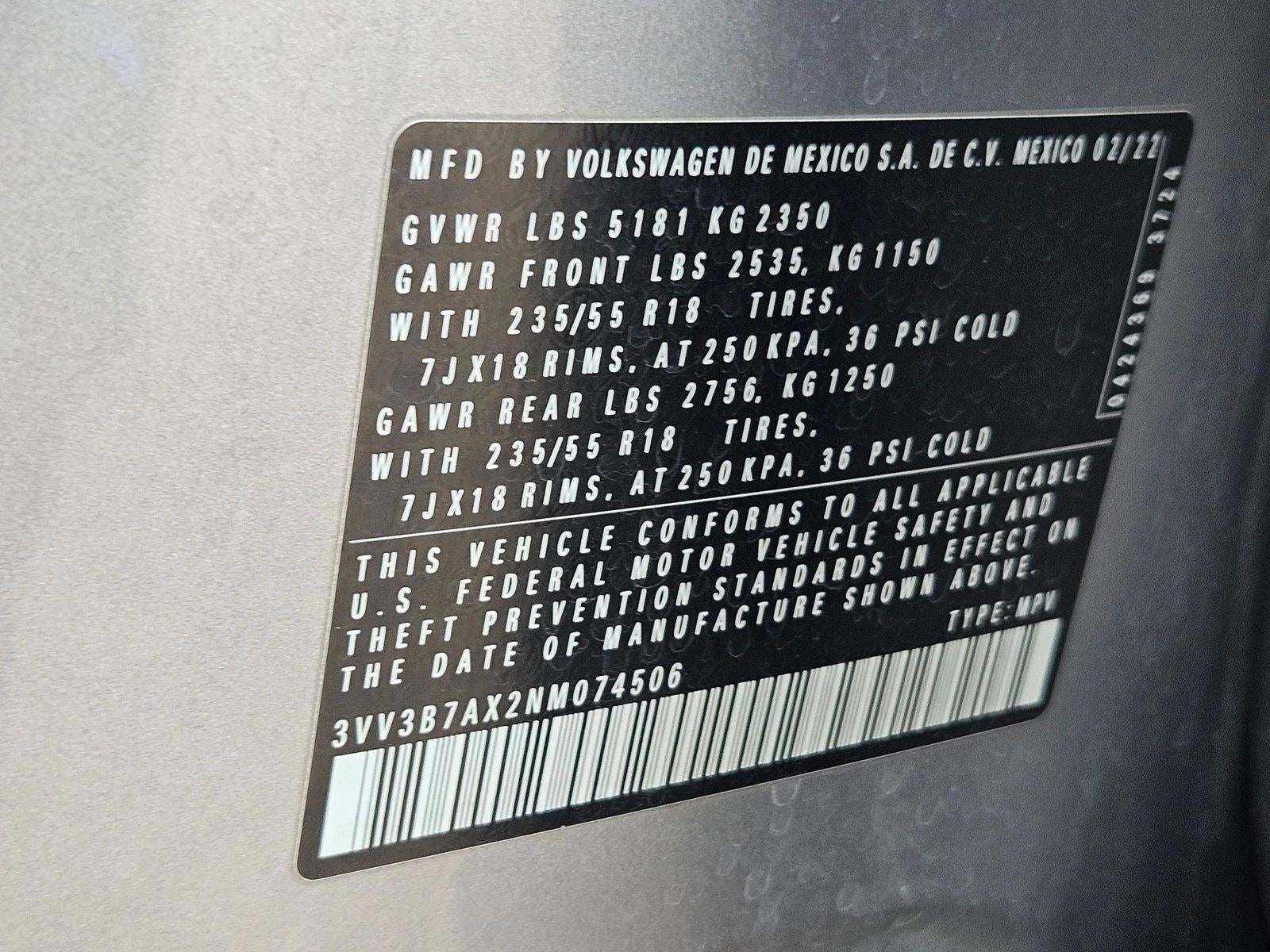 2022 Volkswagen Tiguan 2.0T SE FWD