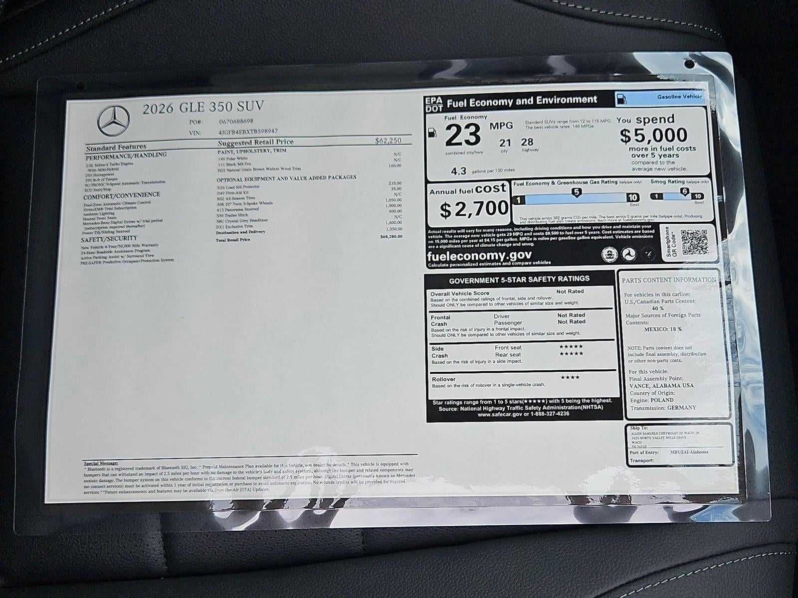 2026 Mercedes-Benz GLE GLE 350 SUV