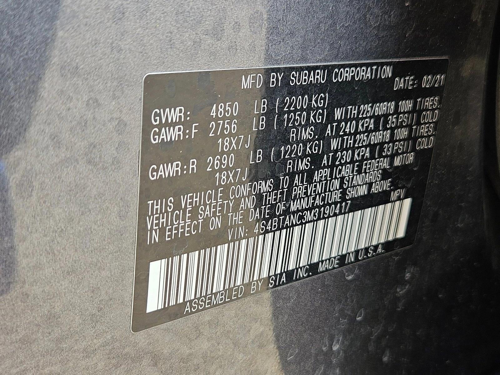 2021 Subaru Outback Limited CVT