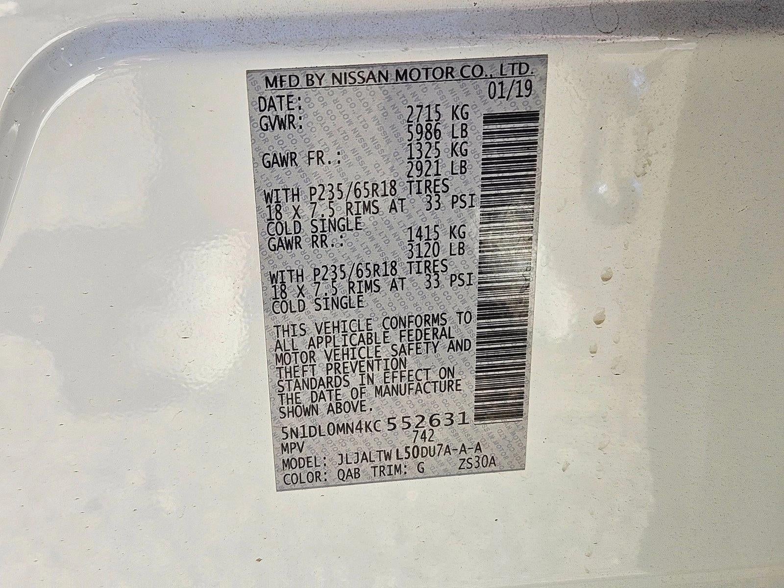 2019 INFINITI QX60 LUXE FWD