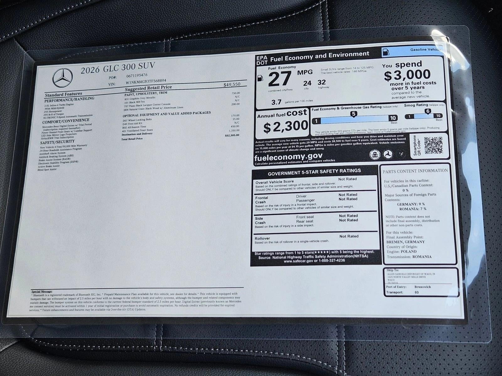 2026 Mercedes-Benz GLC GLC 300 SUV