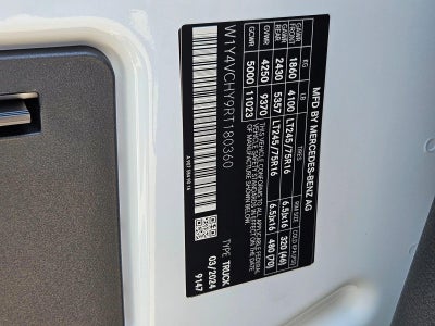 2024 Mercedes-Benz eSprinter Cargo Van 2500 High Roof HO 170" RWD