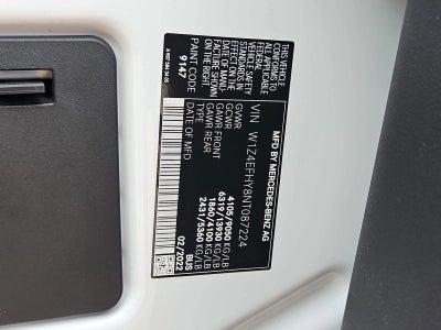 2022 Mercedes-Benz Sprinter Passenger Van 2500 Standard Roof V6 144" RWD