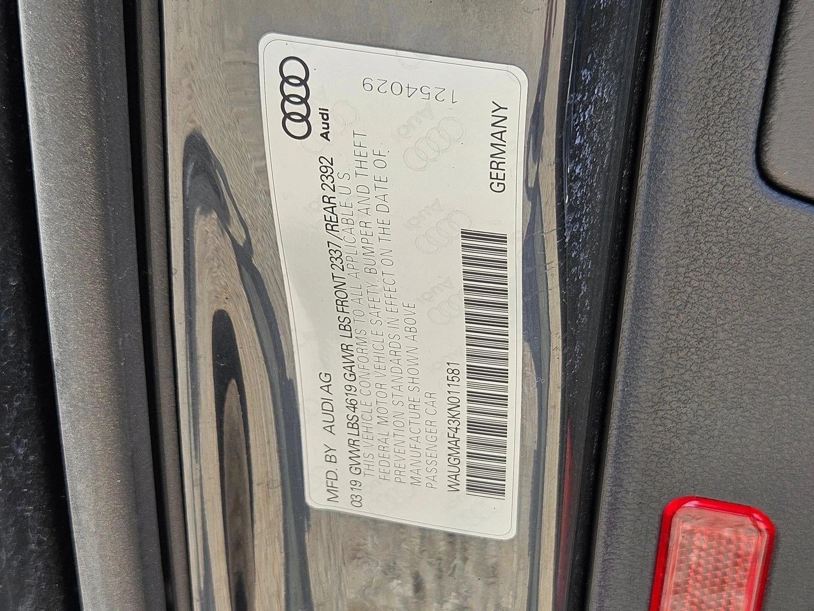 2019 Audi A4 Premium 40 TFSI